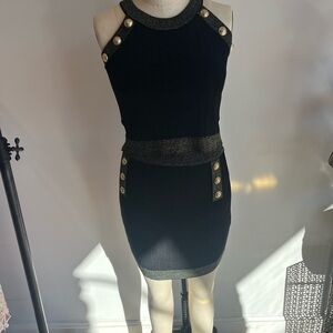 Elegant Black and Gold Women's Dress